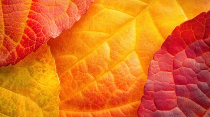 Poster - Golden autumn sunset filtering through vibrant fallen leaves showcasing nature's fleeting beauty