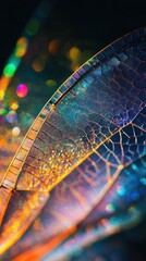 Aufkleber - Exploring intricate geometric patterns in a colorful macro landscape of plant leaves