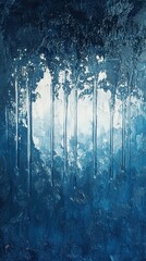 Poster - Soft rain falls on a glass surface creating gently flowing droplets in a serene, calming atmosphere