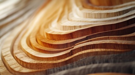 Poster - Close-up view of wood growth rings revealing intricate patterns and textures