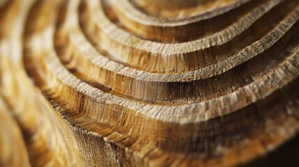 Poster - Detailed examination of wood growth rings showcasing natural patterns and textures