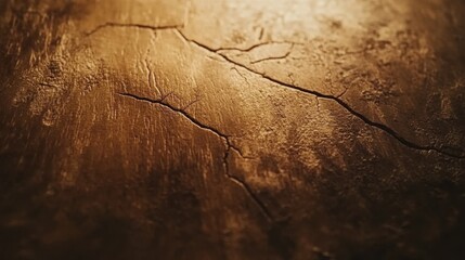 Poster - Close-up view reveals intricate textures and patterns on aged wood with fine cracks and warm hues