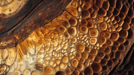 Poster - Close-up view of intricate natural patterns revealing the beauty of textures and colors in nature