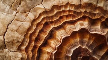 Poster - Close-up view of intricate patterns on a rock surface revealing age and geological history