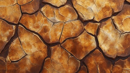 Aufkleber - Cracked wood surface revealing intricate patterns and textures from natural wear over time
