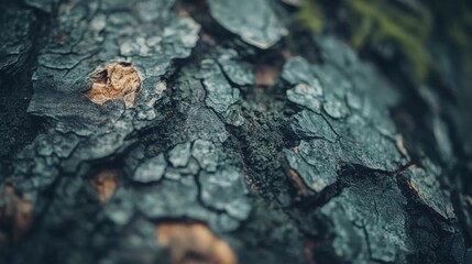 Poster - Macro capture of rough bark texture highlighting detailed patterns and natural colors