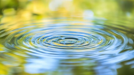 Poster - Close-up of rippling water revealing a stunning abstract pattern in natural light
