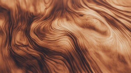 Poster - Close-up view of polished wood grain showcasing intricate patterns and smooth texture under natural light