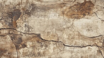 Poster - Close-up view of aged wood grain revealing deep cracks and textured patterns under natural light
