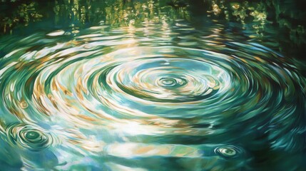 Poster - Exploration of abstract water quills in dynamic motion creating mesmerizing patterns and reflections