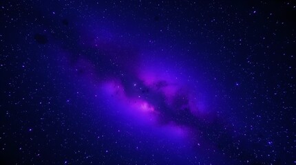 Wall Mural - bright fiery purple nebula twisting in deep space with sparkling stars in dark galaxy universe, beau