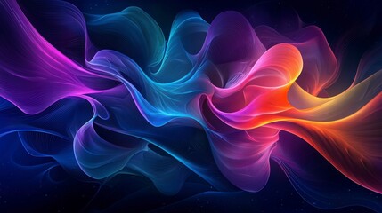 Wall Mural - Abstract Colorful Swirling Nebula.