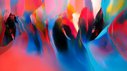 Wall Mural - abstract multicolored painting. contemporary art texture banner. generative ai.