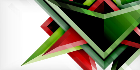 Aufkleber - Abstract background color triangles and arrows composition. Vector Illustration For Wallpaper, Banner, Background, Card, Book Illustration, landing page