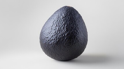 Aufkleber - Fresh ripe avocado on white background showcasing its texture and form with full depth of field perfect for food-related designs and marketing.