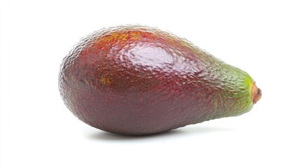 Aufkleber - Ripe avocado fruit isolated on clean white background showcasing its rich texture and color ideal for health and culinary themes.