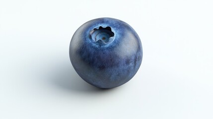 Poster - Vibrant fresh blueberry isolated on a clean white background showcasing its natural texture and color ideal for food-related designs.