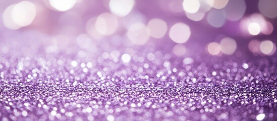 Poster - Elegant lilac glittering background with sparkling bokeh for festive and creative designs or celebratory themes in photography and graphics.