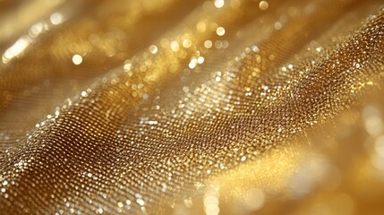 Poster - Elegant gold abstract background featuring soft bokeh lights and shimmering textures for luxurious design and creative projects.