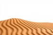 © niramol - A photostock of natural sand dunes with soft curves and ripples, isolated on a clean white background, serene and desert-inspired, High Quality