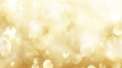 Poster - elegant golden bokeh abstract background with soft luminous circles for festive or luxury themes in 
