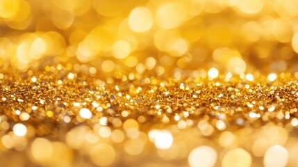 Poster - golden bokeh background sparkling texture for luxury and festive designs ideal for celebrations and 