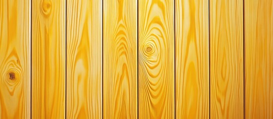 Poster - Golden yellow wood panel background showcasing unique grain patterns and texture ideal for creative design and artistic projects