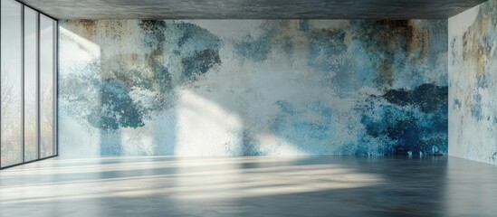 Poster - grunge interior of an empty room with concrete walls and floors perfect for modern minimalist design