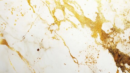 Poster - Elegant gold marble texture with natural patterns showcasing luxurious and sophisticated design elements for background or surface use.