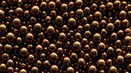 Poster - Shimmering gold and brown beads creating rich background texture for design and decoration purposes