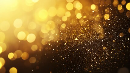 Poster - Glittering gold bokeh texture for elegant backgrounds luxury designs or festive themes