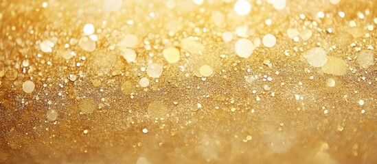 Poster - Golden abstract texture with soft bokeh lights creating an elegant backdrop ideal for greeting cards and festive designs