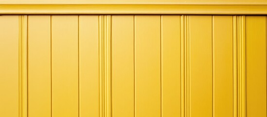 Poster - Golden yellow wood panel with elegant craftsmanship perfect for modern interior design backgrounds and stylish decor themes.