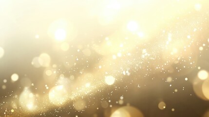Poster - Gold bokeh lights shimmering abstract festive background for celebrations and holiday themes with a soft dreamy effect