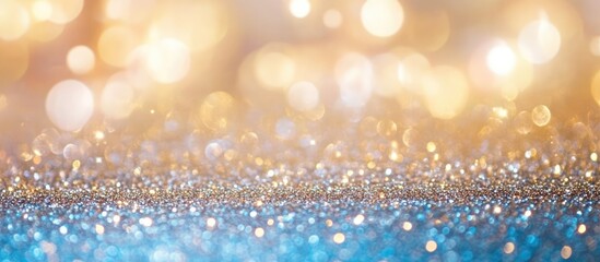 Poster - Glittering bokeh background with festive colors perfect for Christmas decorations and cheerful holiday themes.