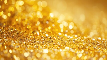 Poster - Golden abstract background with shimmering bokeh lights creating a festive and vibrant texture for celebrations and elegant designs