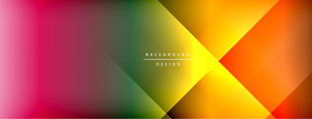 Poster - Dynamic shadow lines with gradient colors geometric background