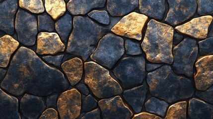 Poster - Gold and black stone texture background for elegant design and artistic projects