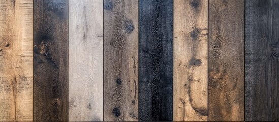 Poster - Diverse hardwood floor samples highlighting laminate choices for interior home design and renovation projects