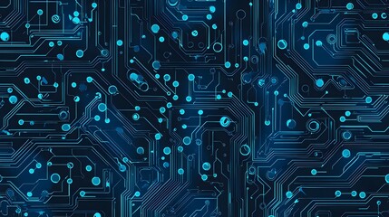 Seamless Blue Quantum Circuits in Vector Format