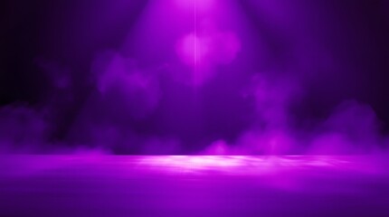 purple fog smoke with mysterious purple lights on stage. luminous bright mystery, performance, or vi