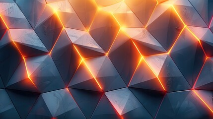 Fototapete - Triangular texture gradient glow strip, mobile phone wallpaper.
