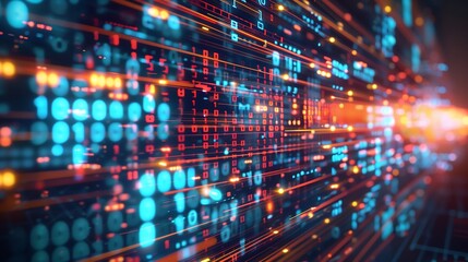 Poster - futuristic technology background cyber tech wallpaper 