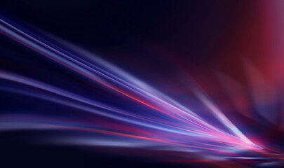 Wall Mural - abstract neon background, rays of light in the dark.