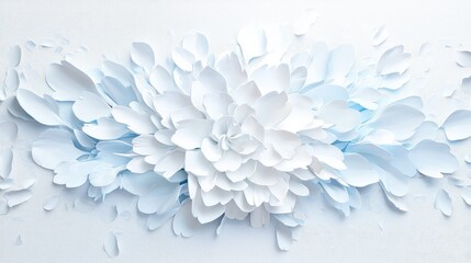 Wall Mural - Pastel paper flower blossoms art.