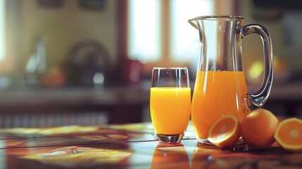 juice in jug with two glasses