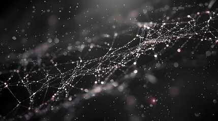Delicate Digital Web on a Neutral Backdrop