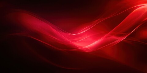 Wall Mural - red wave with a black background