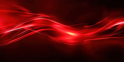 Wall Mural - red wave with a black background