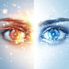 Poster - Technological advancement eye concept digital space graphic art futuristic environment close-up view visual innovation